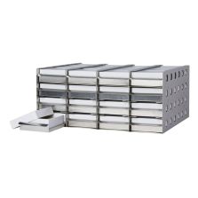 Thermo Scientific RSK13SD5 Shelf Kit for 13cf (240box) upright 5 inner door freers, consists of 4-2 inch box sliding drawer racks and 48 boxes with 100 cell dividers