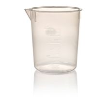 Nalgene Economy Polypropylene Griffin Low-Form Plastic Beakers, 600 mL - Natural translucent (Case of 6)