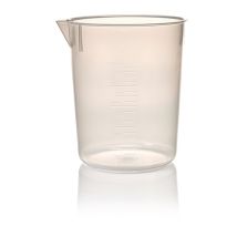 Nalgene Economy Polypropylene Griffin Low-Form Plastic Beakers, 2000 mL - Natural translucent (Case of 6)