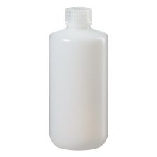 Thermo Scientific 312002-0016 Nalgene Boston Round Narrow-Mouth HDPE Bottles With Closure: Bulk Pack, 500 mL - Natural (Case of 125)