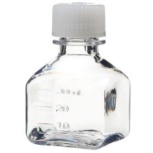 Thermo Scientific 322020-0030 Nalgene Square PETG Media Bottles with Closure: Nonsterile, Shrink-Wrapped Trays, 30 mL - Clear (Case of 280)