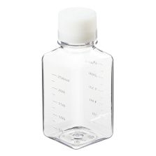 Thermo Scientific 342040-0250 Nalgene Square PET Media Bottles with Closure: Sterile, Shrink-Wrapped Trays, 250 mL - Clear (Case of 60)
