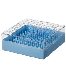 Thermo Scientific 5026-1010 CryoBoxes, 100 (1 to 1.5 mL Vials) - Blue (Case of 10)