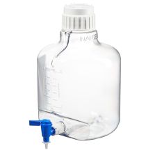 Thermo Scientific 2317-0020 Nalgene Round Polycarbonate Clearboy Carboy with Spigot - 2.6 gal. / 10 L (4/Cs.)