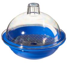 Nalgene Autoclavable Polypropylene Desiccators: Blue Body With Clear Polycarbonate Cover