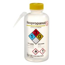 Thermo Scientific 2436-0504 Nalgene Vented Unitary Right-to-Know LDPE Wash Bottles, 500 mL - Translucent (Case of 24)