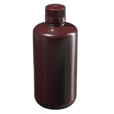 Thermo Scientific DS2085-0032 Nalgene Narrow-Mouth Amber HDPE Economy Bottles, 1 L - Opaque Amber (Case of 24)