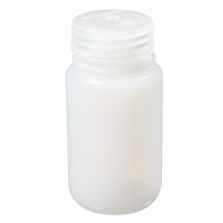 Thermo Scientific 2197-0004 Nalgene Fluorinated Wide-Mouth HDPE Bottles with Closure, 125 mL - Translucent (Case of 72)