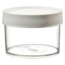 Thermo Scientific 2117-0500 Nalgene Wide-Mouth Straight-Sided PMP Jars with White Polypropylene Screw Closure, 500 mL - Clear (Case of 16)