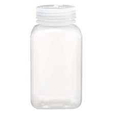 Thermo Scientific 2110-0016 Nalgene Square Wide-Mouth PPCO Bottles with Closure, 500 mL - Translucent (Case of 48)