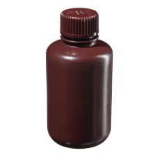 Thermo Scientific DS2085-0004 Nalgene Narrow-Mouth Amber HDPE Economy Bottles, 125 mL - Opaque Amber (Case of 72)