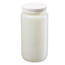 Thermo Scientific 2124-0005 Nalgene Large Wide-Mouth Fluorinated HDPE Bottle With Closure, 2 L - Translucent (Case of 6)
