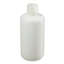 Thermo Scientific 2097-0032 Nalgene Fluorinated Narrow-Mouth HDPE Bottles with Closure, 1 L - (Case of 24)