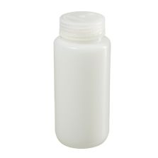 Thermo Scientific 2197-0016 Nalgene Fluorinated Wide-Mouth HDPE Bottles With Closure, 500 mL - Translucent (Case of 48)