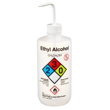 Thermo Scientific 2425-0502 Nalgene Narrow-Mouth Right-to-Know LDPE Wash Bottles, 500 mL - Natural (Case of 24)