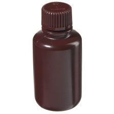 Thermo Scientific 2004-0002 Nalgene Narrow-Mouth Amber HDPE Lab Quality Bottles, 60 mL - Opaque Amber (Case of 72)