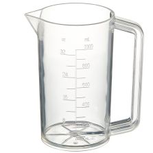 Nalgene PMP Graduated Plastic Beakers With Handles, 1000 mL - Clear (Case of 6)