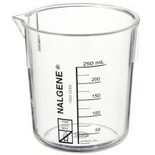 Nalgene PMP Griffin Low-Form Plastic Beakers, 250 mL - Clear (Case of 24)