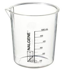 Nalgene PMP Griffin Low-Form Plastic Beakers, 600 mL - Clear (Case of 12)