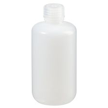 Thermo Scientific 312089-0008 Nalgene Narrow-Mouth Natural HDPE Packaging Bottles with Closure: Bulk Pack, 250 mL - Translucent (Case of 250)