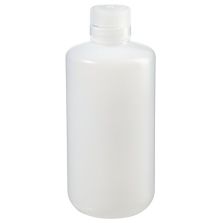Thermo Scientific 312089-0032 Nalgene Narrow-Mouth Natural HDPE Packaging Bottles with Closure: Bulk Pack, 1000 mL - Translucent (Case of 50)