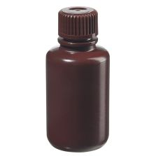 Thermo Scientific 312085-0002 Nalgene Narrow-Mouth Opaque Amber HDPE Packaging Bottles with Closure: Bulk Pack, 60 mL - Opaque Amber (Case of 1000)