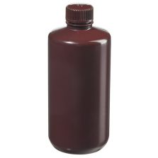 Thermo Scientific 312085-0016 Nalgene Narrow-Mouth Opaque Amber HDPE Packaging Bottles with Closure: Bulk Pack, 500 mL - Opaque Amber (Case of 125)