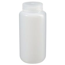 Thermo Scientific 312189-0032 Nalgene Wide-Mouth HDPE Packaging Bottles with Closure: Bulk Pack, 1000 mL - Translucent (Case of 50)