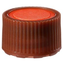 Nalgene PPCO Amber High Profile Closures with Color Coders for Micro Packaging Vials: Sterile, Bulk Pack