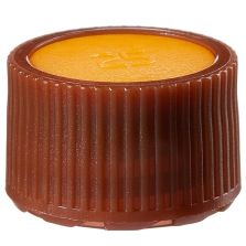 Nalgene PPCO Amber High Profile Closures with Color Coders for Micro Packaging Vials: Sterile, Bulk Pack