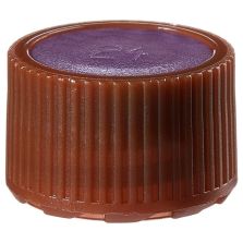 Nalgene PPCO Amber High Profile Closures With Color Coders For Micro Packaging Vials: Sterile, Bulk Pack
