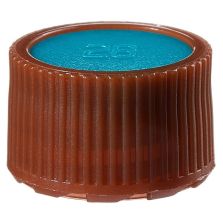 Nalgene PPCO Amber High Profile Closures with Color Coders for Micro Packaging Vials: Sterile, Bulk Pack