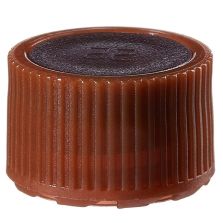 Nalgene PPCO Amber High Profile Closures with Color Coders for Micro Packaging Vials: Sterile, Bulk Pack