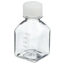 Thermo Scientific 322020-0060 Nalgene Square PETG Media Bottles with Closure: Nonsterile, Shrink-Wrapped Trays, 60 mL - Clear (Case of 200)