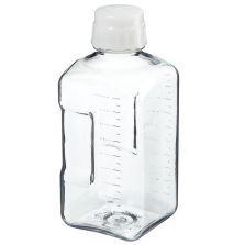 Thermo Scientific 322020-2000 Nalgene Square PETG Media Bottles with Closure: Nonsterile, Shrink-Wrapped Trays, 2 L - Clear (Case of 12)