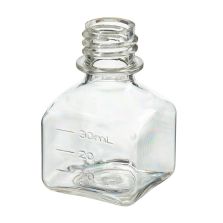 Thermo Scientific 342024-0030 Nalgene PETG Square Media Bottles Without Closure: Sterile, Shrink-Wrapped Trays, 30 mL - Clear (Case of 280)