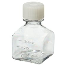 Thermo Scientific 342020-0030 Nalgene Square PETG Media Bottles with Closure: Sterile, Shrink-Wrapped Trays, 30 mL - Clear (Case of 280)