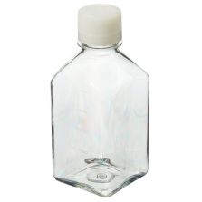 Thermo Scientific 342020-0500 Nalgene Square PETG Media Bottles with Closure: Sterile, Shrink-Wrapped Trays, 500 mL - Clear (Case of 40)
