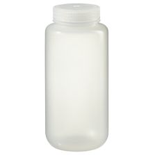 Thermo Scientific 312187-0032 Nalgene Wide-Mouth PPCO Packaging Bottles with Closure: Bulk Pack, 1000 mL - Translucent (Case of 50)