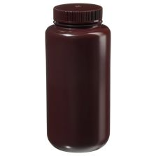 Thermo Scientific 312185-0032 Nalgene Wide-Mouth Opaque Amber HDPE Packaging Bottles with Closure: Bulk Pack, 1000 mL - Opaque Amber (Case of 50)