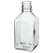Thermo Scientific 362015-0500 Nalgene Square Polycarbonate Graduated Bottles without Closure: Tray Pack, 500 mL - Clear (Case of 40)
