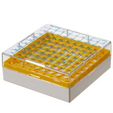 Thermo Scientific 867013-0241 CryoBoxes, 81 (1 to 2 mL Vials) - Yellow (Case of 24)