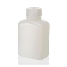 Thermo Scientific 312007-0004 Nalgene Rectangular HDPE Bottles with Closure: Bulk Pack, 125 mL - Natural (Case of 500)
