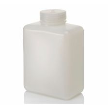 Thermo Scientific 312007-0032 Nalgene Rectangular HDPE Bottles with Closure: Bulk Pack, 1 L - Natural (Case of 50)