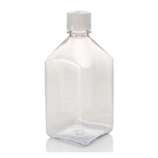 Thermo Scientific 2015-1000 Nalgene Square Polycarbonate Bottles with Closure, 1 L - Translucent (Case of 24)