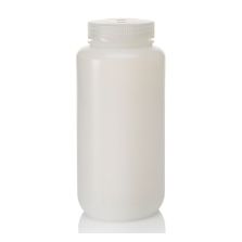 Thermo Scientific 312104-0032 Nalgene Wide-Mouth HDPE Bottles with Closure: Bulk Pack, 1 L - Translucent (Case of 50)