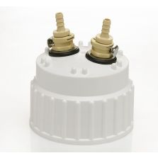 Thermo Scientific 2158-0021 Nalgene Polypropylene, TPE Gasket, Closure, 83B, 2 Port, 1/4 Inch