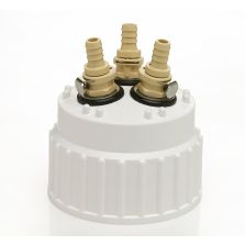 Thermo Scientific 2158-0032 Nalgene Polypropylene, TPE Gasket, Closure, 83B, 3 Port, 3/8 Inch