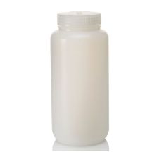 Thermo Scientific 2189-0032 Nalgene Wide-Mouth HDPE Economy Bottles With Closure, 1 L - Translucent (Case of 24)