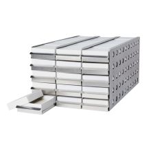 Thermo Scientific RSK600SD4 Shelf Kit for 28cf (600box) upright 4 inner door freers, consists of 6-2 inch box sliding drawer racks and 150 boxes with 100 cell dividers
